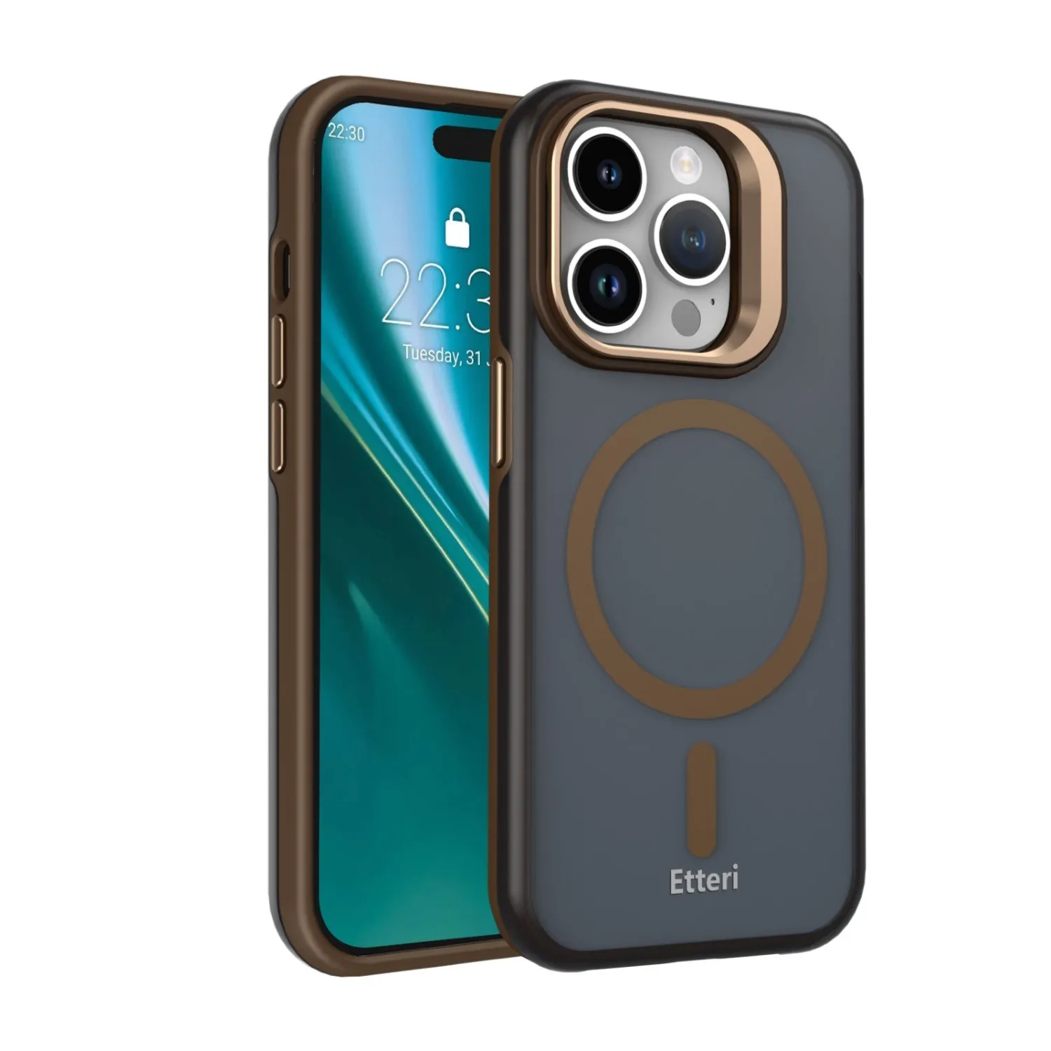 Etui Etteri Morning Fog do iPhone 14 Pro Brązowy