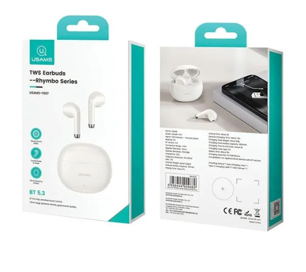 USAMS Rhymbo TWS Douszne Bluetooth 5.3 Niebieski