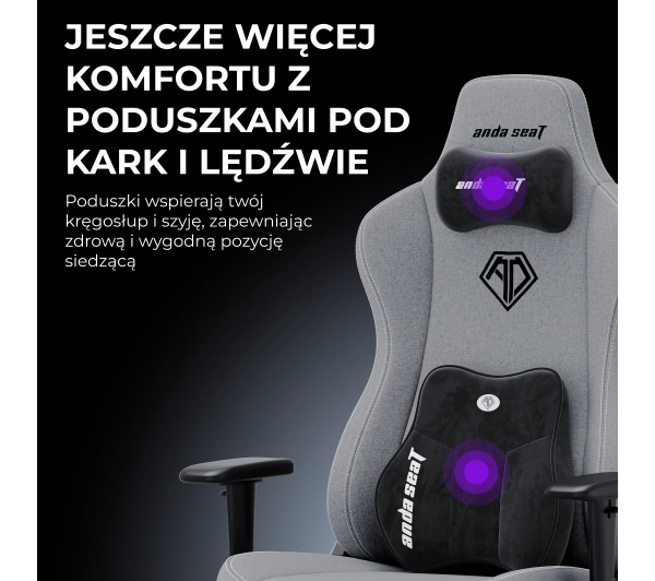 Anda Seat Novis Plus XL Gamingowy do 150kg Tkanina Ciemno szary - Kup na Raty - RRSO 0%