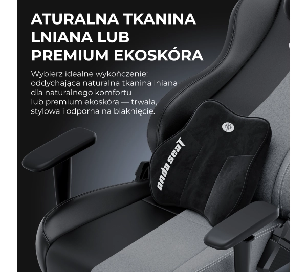 Anda Seat Novis Plus XL Gamingowy do 150kg Tkanina Ciemno szary - Kup na Raty - RRSO 0%