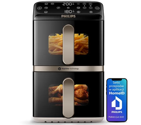 Frytkownice - Philips Ovi Dual Basket NA462/80 2750W 10l Aplikacja mobilna