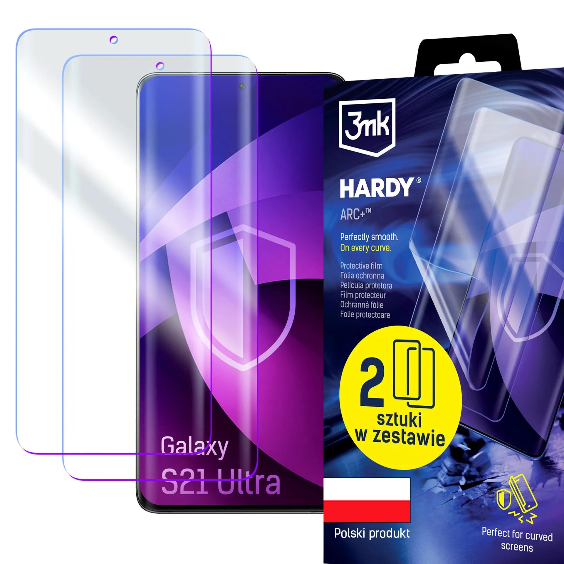Folia ochronna 3mk Hardy ARC+ do Galaxy S21 Ultra 5G 2 sztuki