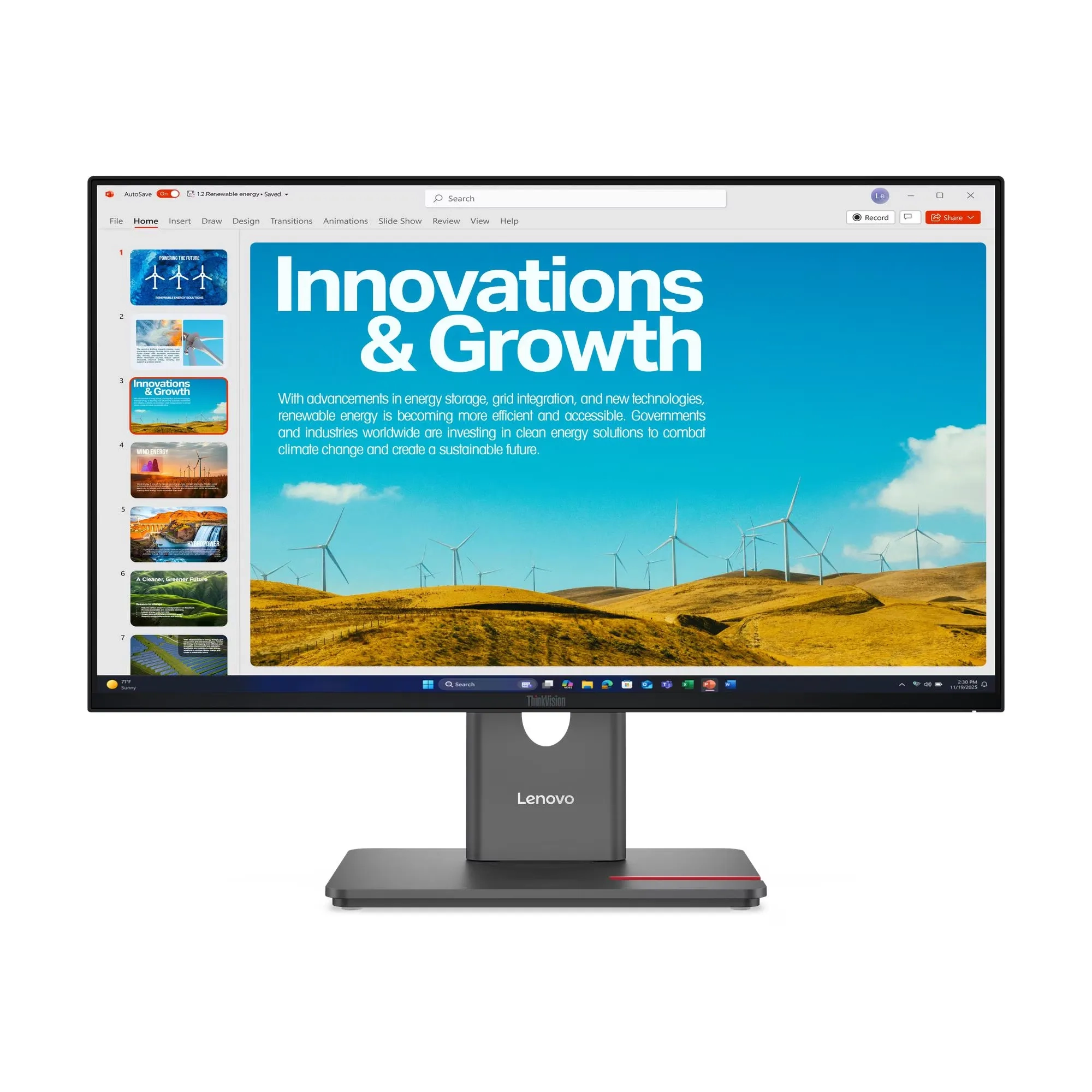Monitor Lenovo ThinkVision P24QD-40 (64B1GAT1EU) 23,8" 2K IPS 120Hz 4ms