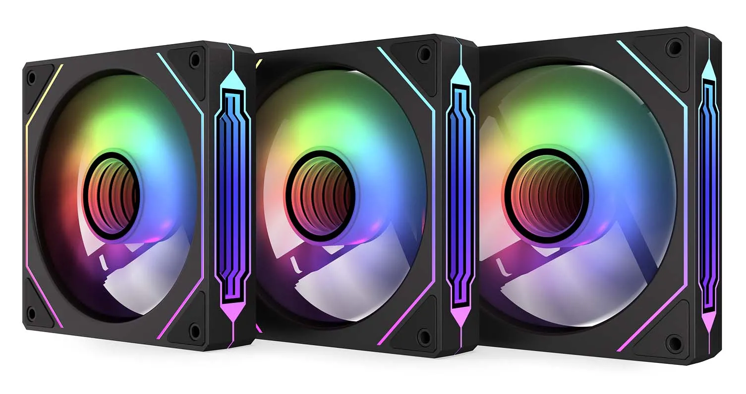 Zestaw wentylatorów Krux Corvus 120 ARGB 120mm 3szt. Czarny