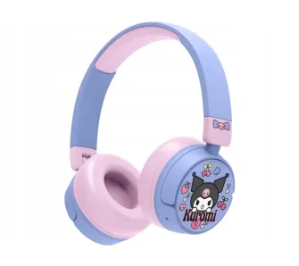 Słuchawki bezprzewodowe z mikrofonem OTL Technologies Kuromi Kids Wireless Dla Dzieci Nauszne Fioletowo-różowy