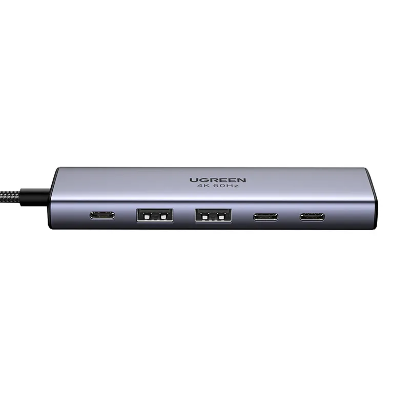 Hub USB UGREEN CM511 HDMI 4K 60Hz 2x USB 3.2 2x USB-C  3.2 PD Szary