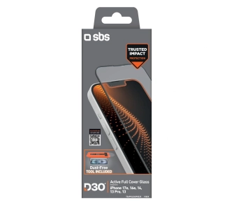 Szkło hartowane SBS D3O na iPhone 13/13 Pro/14/16e/17e z aplikatorem