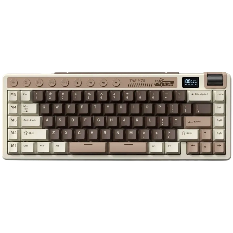 Klawiatura mechaniczna Royal Kludge RK-M70 Mocha Grey Beige Switch Beżowo-Brązowy