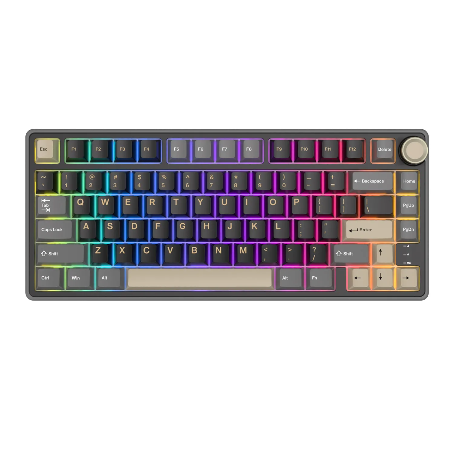 Klawiatura mechaniczna Royal Kludge RK-R75 Phantom Silver Switch Czarno-Szary