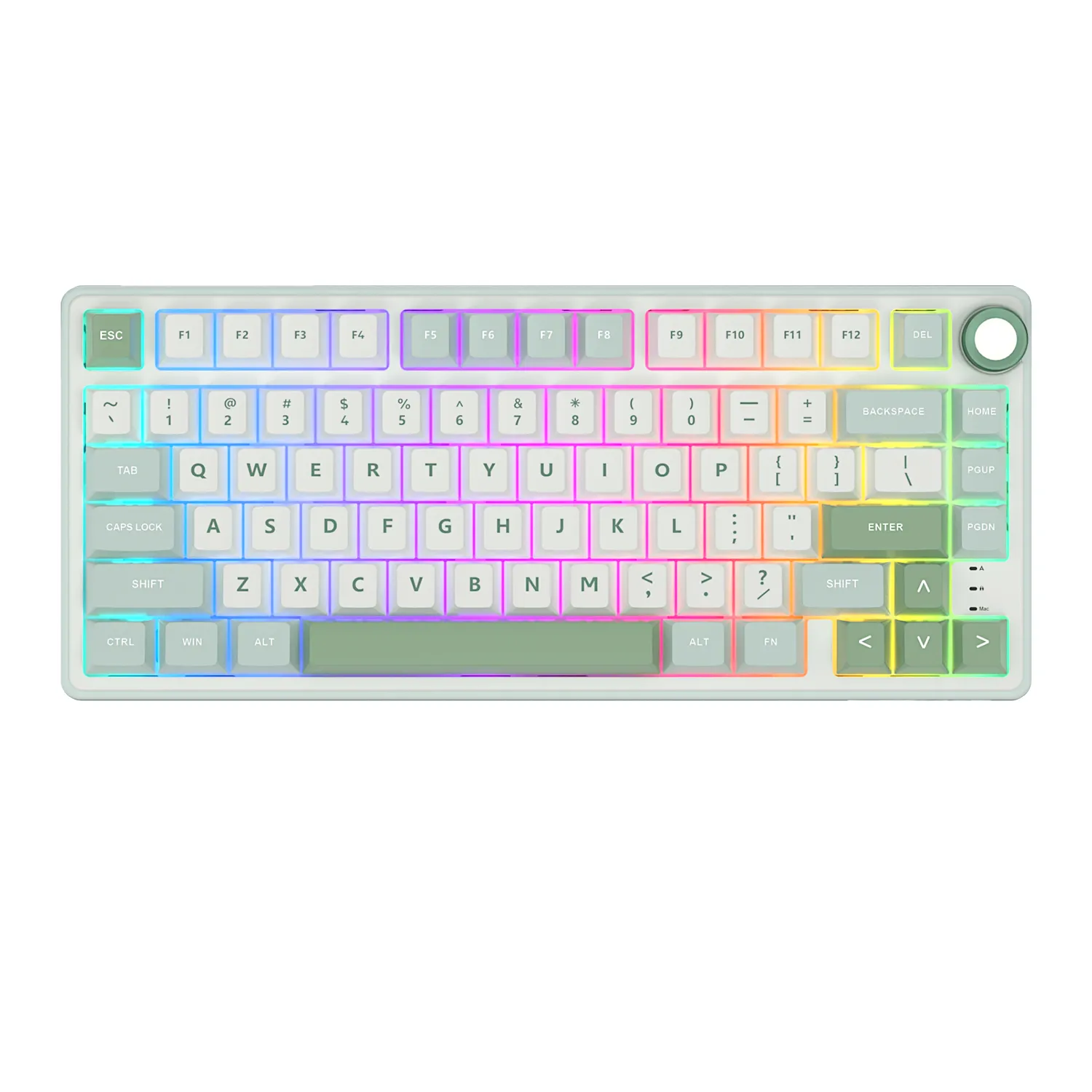 Klawiatura mechaniczna Royal Kludge RK-R75 Sky Cyan Brown Switch Biało-Błękitny