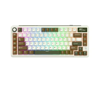 Klawiatura mechaniczna Royal Kludge RK-L75 BG Tactile Beige Switch Zielono-Brązowy