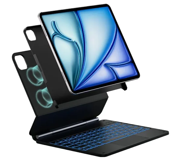 Etui Typecase Edge + z klawiaturą do iPad Air 13" 2024/2025 włókno węglowe