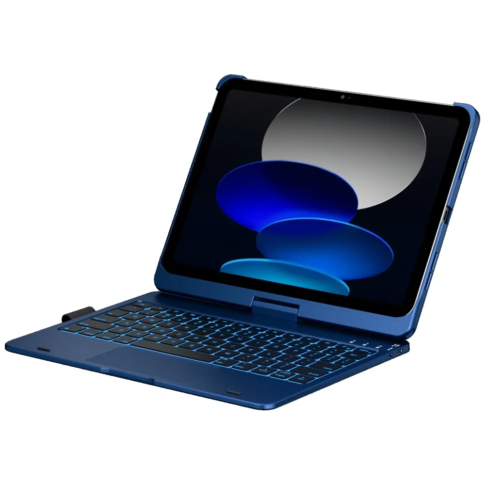 Etui na tablet Typecase Flexbook Touch z klawiaturą do iPad 11" A16 2025/iPad 10.9" 2022 Ciemny niebieski