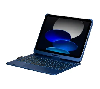 Etui na tablet Typecase Flexbook Touch z klawiaturą do iPad 11" A16 2025/iPad 10.9" 2022 Ciemny niebieski