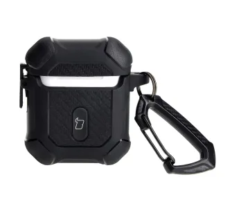 Etui na słuchawki Bizon Case Headphone Armor do AirPods 2 / 1 Czarny