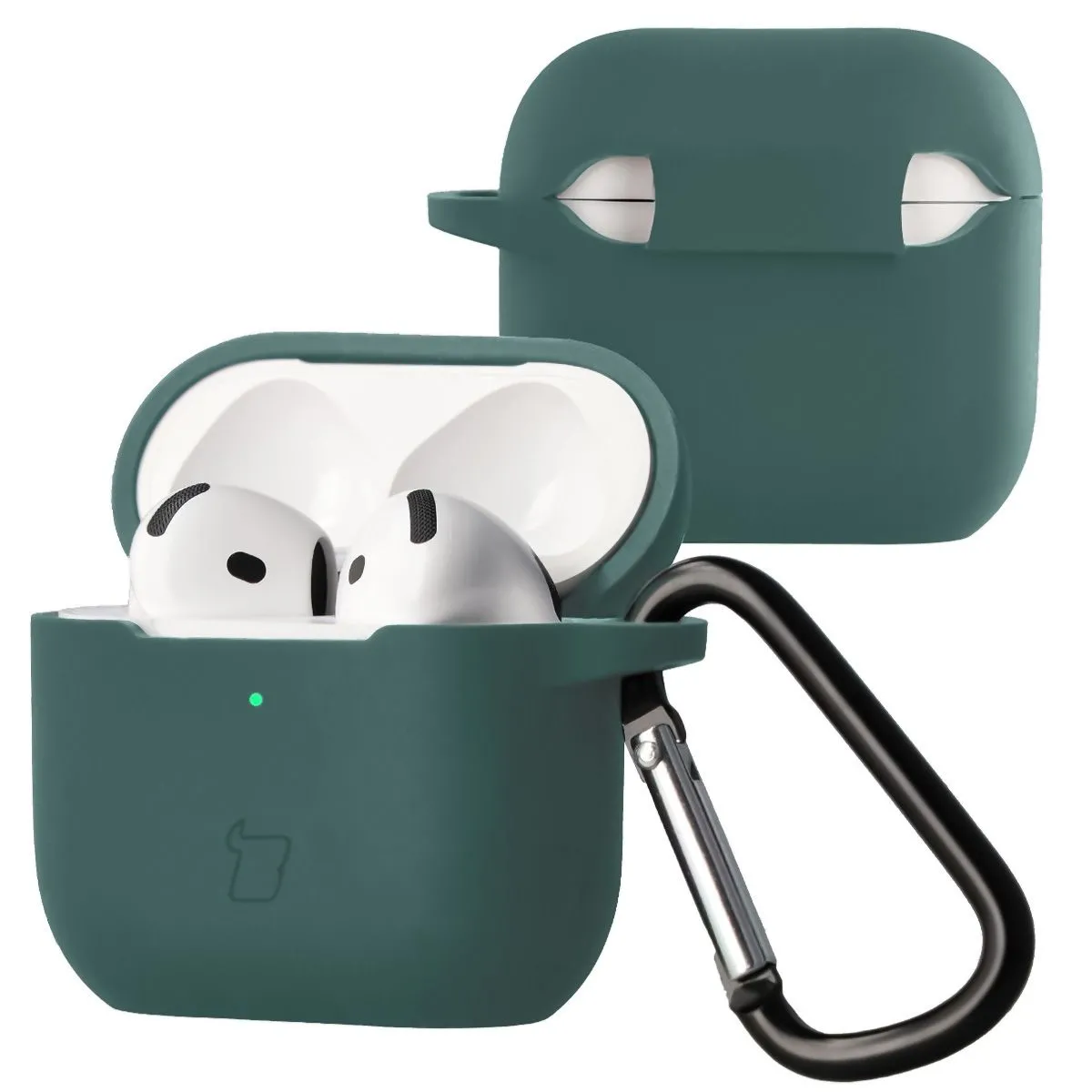 Etui na słuchawki Bizon Case Headphone Silicone do Airpods 4 Ciemnozielony