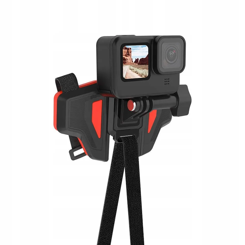 Mocowanie na kask Telesin GP-HBM-MT2 do GoPro Czarno-czerwony