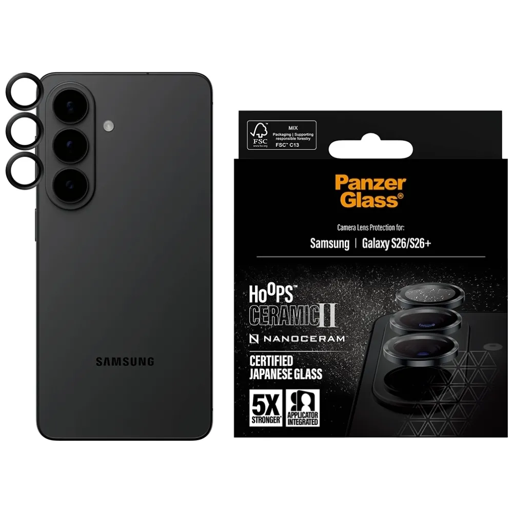 Szkło ceramiczne PanzerGlass Hoops Ceramic II Lens Protector do Galaxy S26/S26+