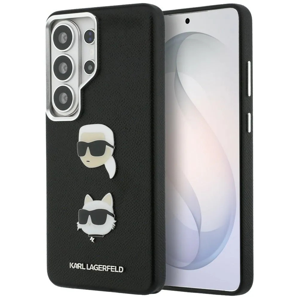 Etui Karl Lagerfeld Saffiano Double Heads Metal do Galaxy S26 Ultra Czarny