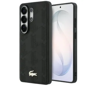Etui Lacoste Nomograme Gold Logo MagSafe do Galaxy S26 Ultra Czarny