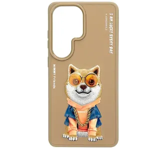 Etui Nimmy Glasses Cool Dog do Galaxy S26 Ultra Beżowy