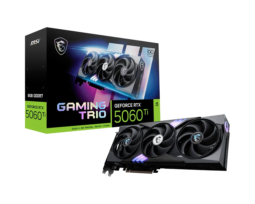 Karta graficzna MSI GeForce RTX 5060 Ti GAMING TRIO OC 8GB GDDR7 128bit DLSS 4