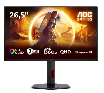 Monitor AOC Q27G4SDR 26,5" 2K QD OLED 360Hz 0,03ms  Gamingowy