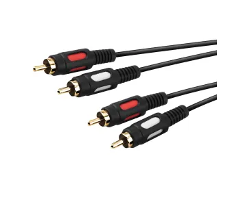 Kabel audio Vivanco VVA2RCA15MMGK 2x RCA 1,5m Czarny