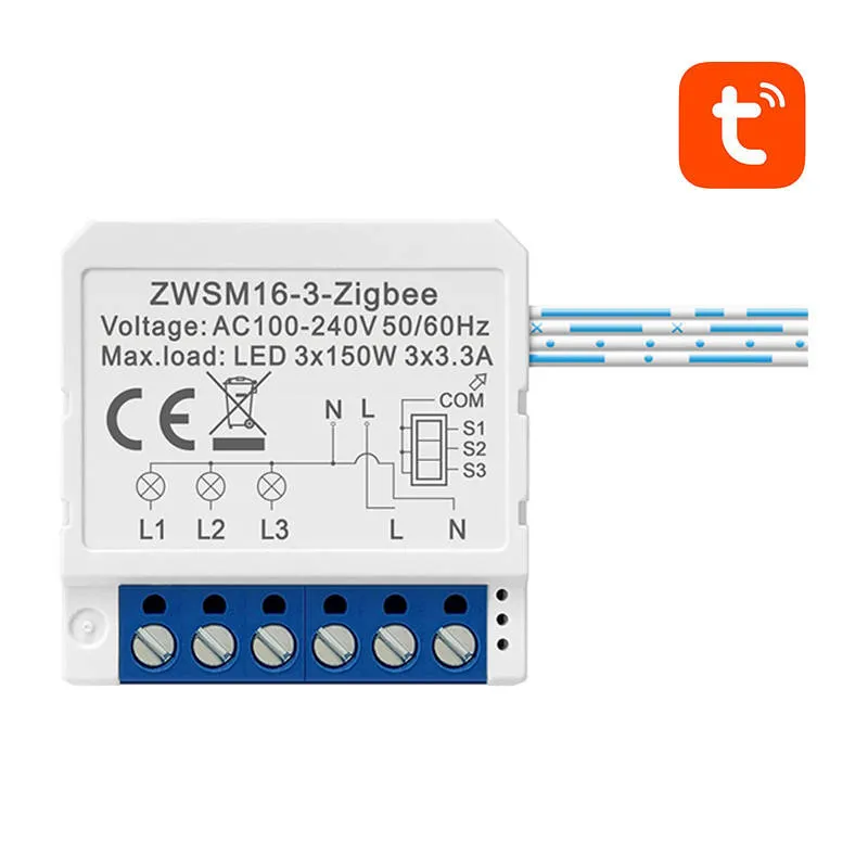 Przełącznik Avatto ZigBee ZWSM16-W3 TUYA