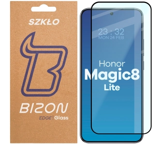 Szkło hartowane Bizon z ramką Glass Edge 2 do Honor Magic8 Lite
