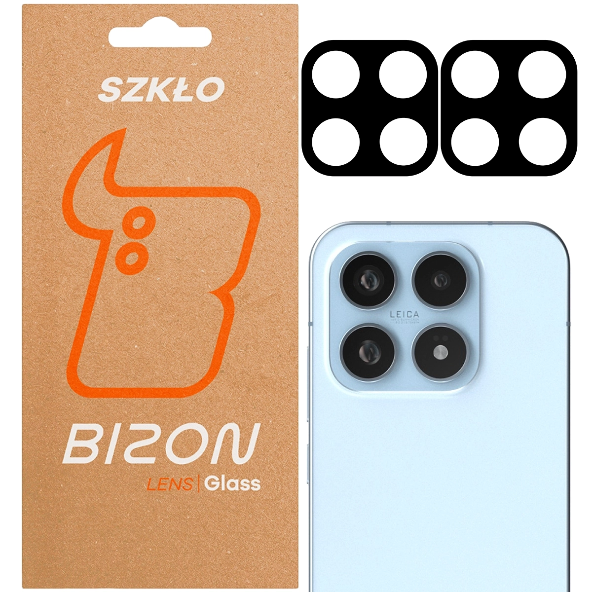 Szkło ochronne Bizon na aparat Glass Silk Lens do Xiaomi 17 2 sztuki