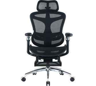 Fotel Sihoo Doro C300 PRO z podnózkiem Biurowy do 150kg Tkanina Czarny