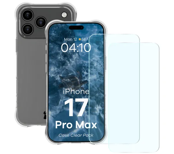 Bizon Case Clear Pack do iPhone 17 Pro Max Przezroczysty