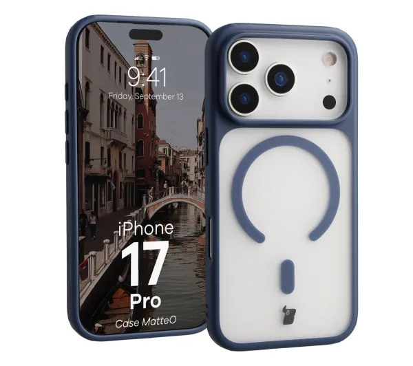Bizon Case MatteO do iPhone 17 Pro Granatowy