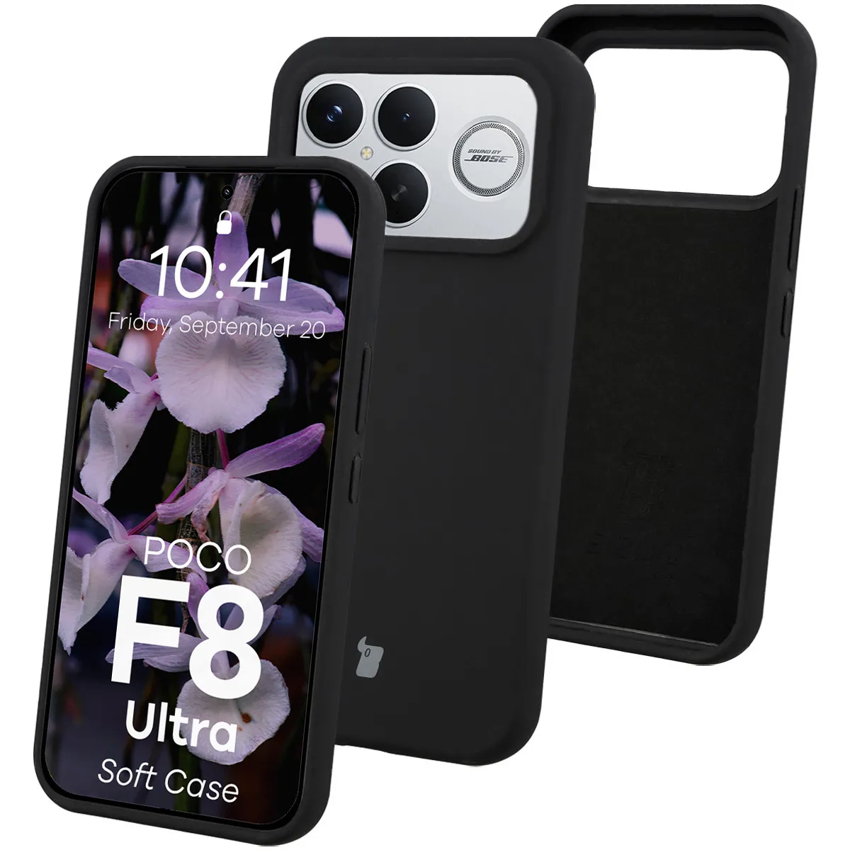 Etui Bizon Soft do Xiaomi POCO F8 Ultra Czarny