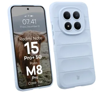Etui Bizon Tur do Xiaomi Redmi Note 15 Pro Plus 5G / POCO M8 Pro 5G Jasnoniebieski