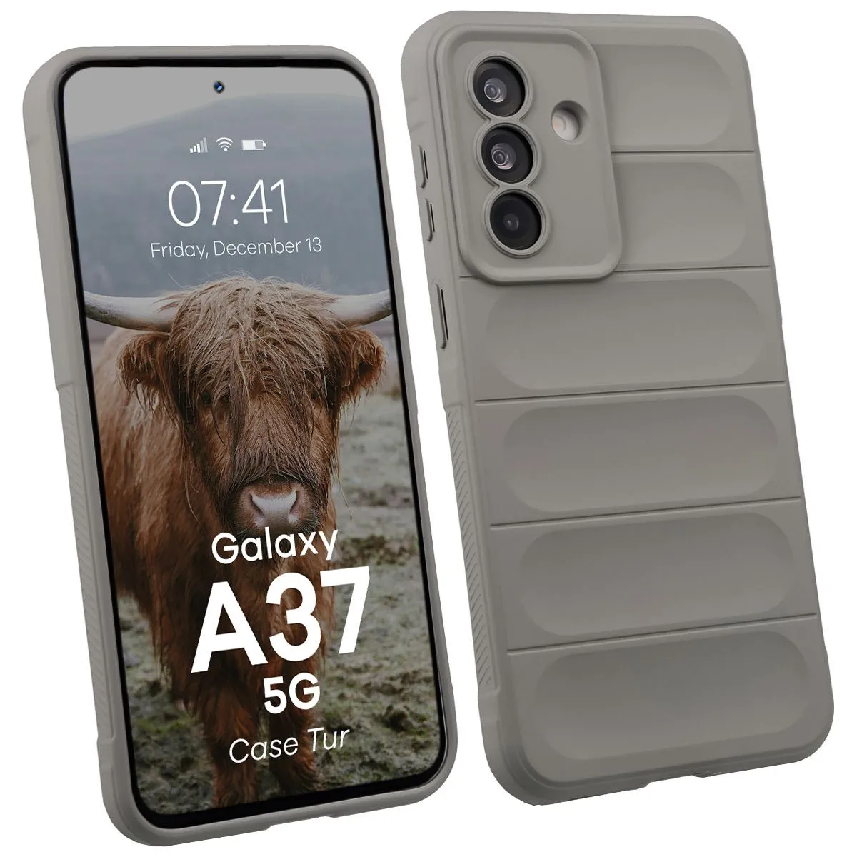 Etui Bizon Tur do Galaxy A37 5G Jasnoszary