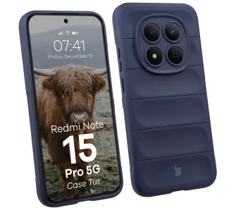 Etui Bizon Tur do Xiaomi Redmi Note 15 Pro 5G Granatowy