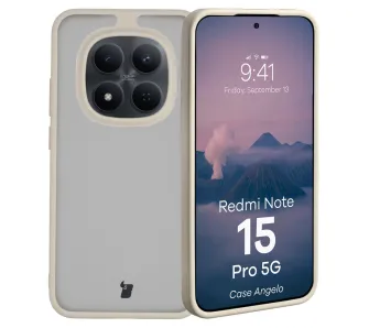 Etui Bizon Angelo do Xiaomi Redmi Note 15 Pro 5G Beżowy