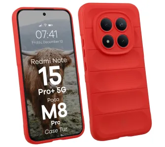 Etui Bizon Tur do Xiaomi Redmi Note 15 Pro Plus 5G / POCO M8 Pro 5G Czerwony