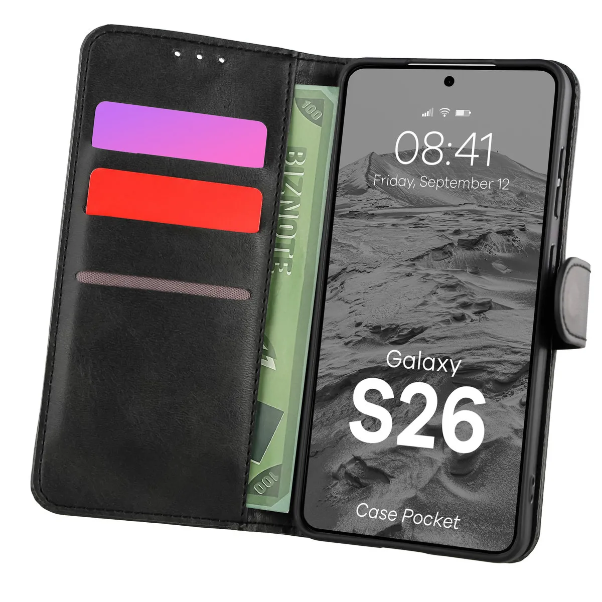 Etui Bizon Pocket do Galaxy S26 Czarny