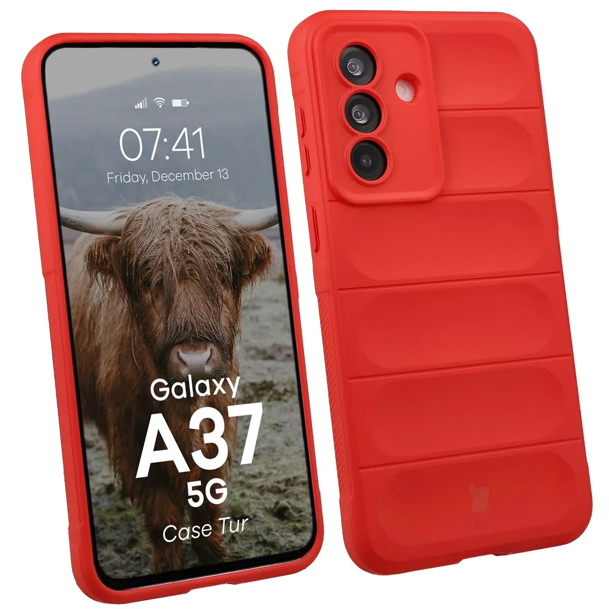 Etui Bizon Tur do Galaxy A37 5G Czerwony