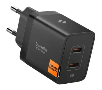 Ładowarka sieciowa Spigen Essential EE472EU 2x USB-C  47W Czarny