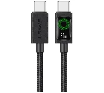 Kabel USAMS U92 USB-C do USB-C 60W 1,2m Czarny