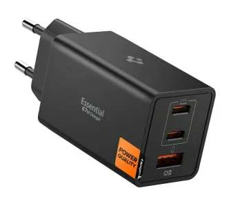 Ładowarka sieciowa Spigen EE673EU 2x USB-C USB-A 67W Czarny