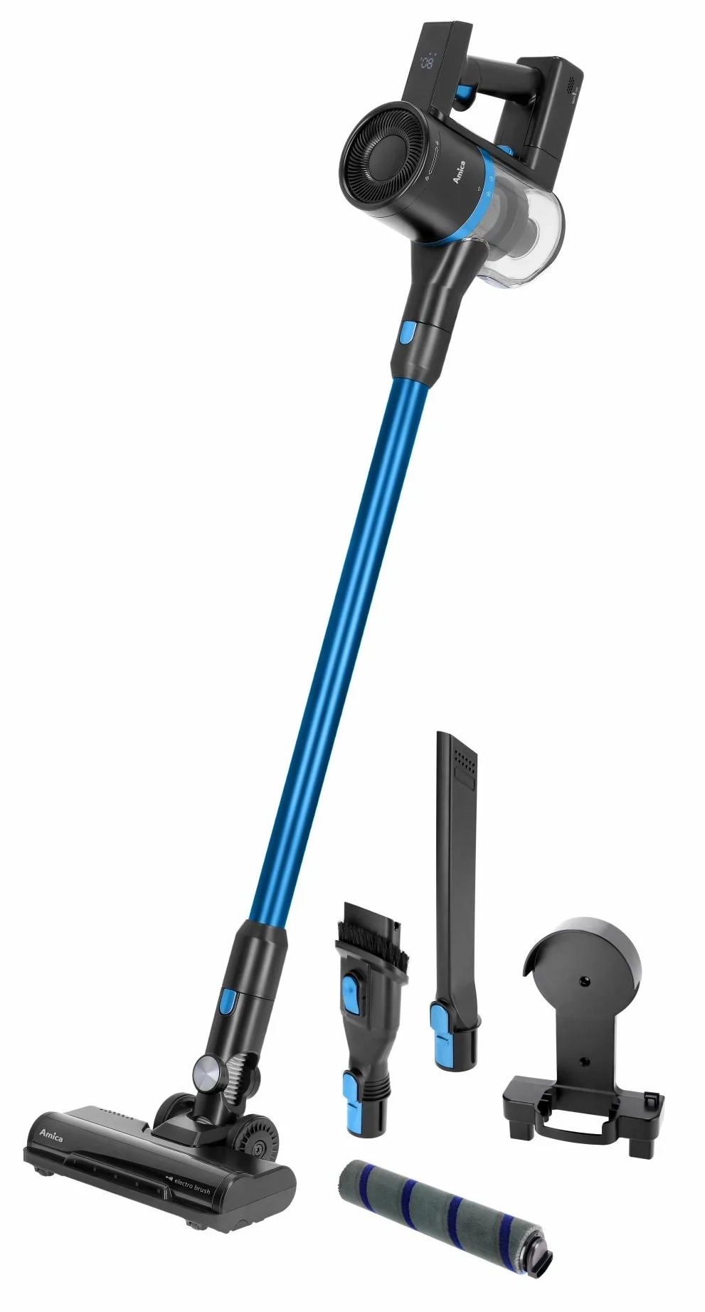 Odkurzacz pionowy Amica VGB 6010 30min Wymienny akumulator Mini elektroszczotka