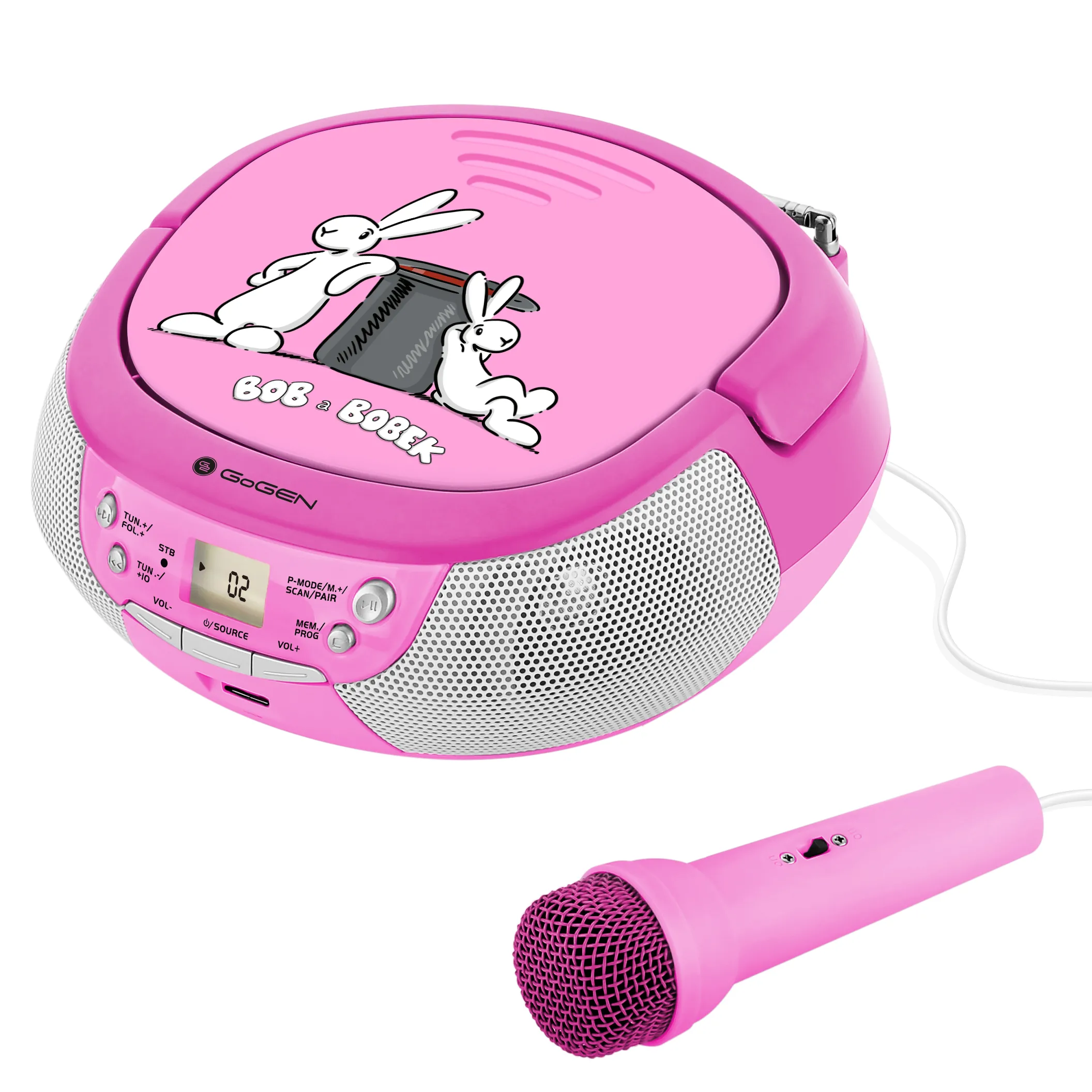 Radioodtwarzacz GoGEN BOBPREHRAVACP Bluetooth Różowy