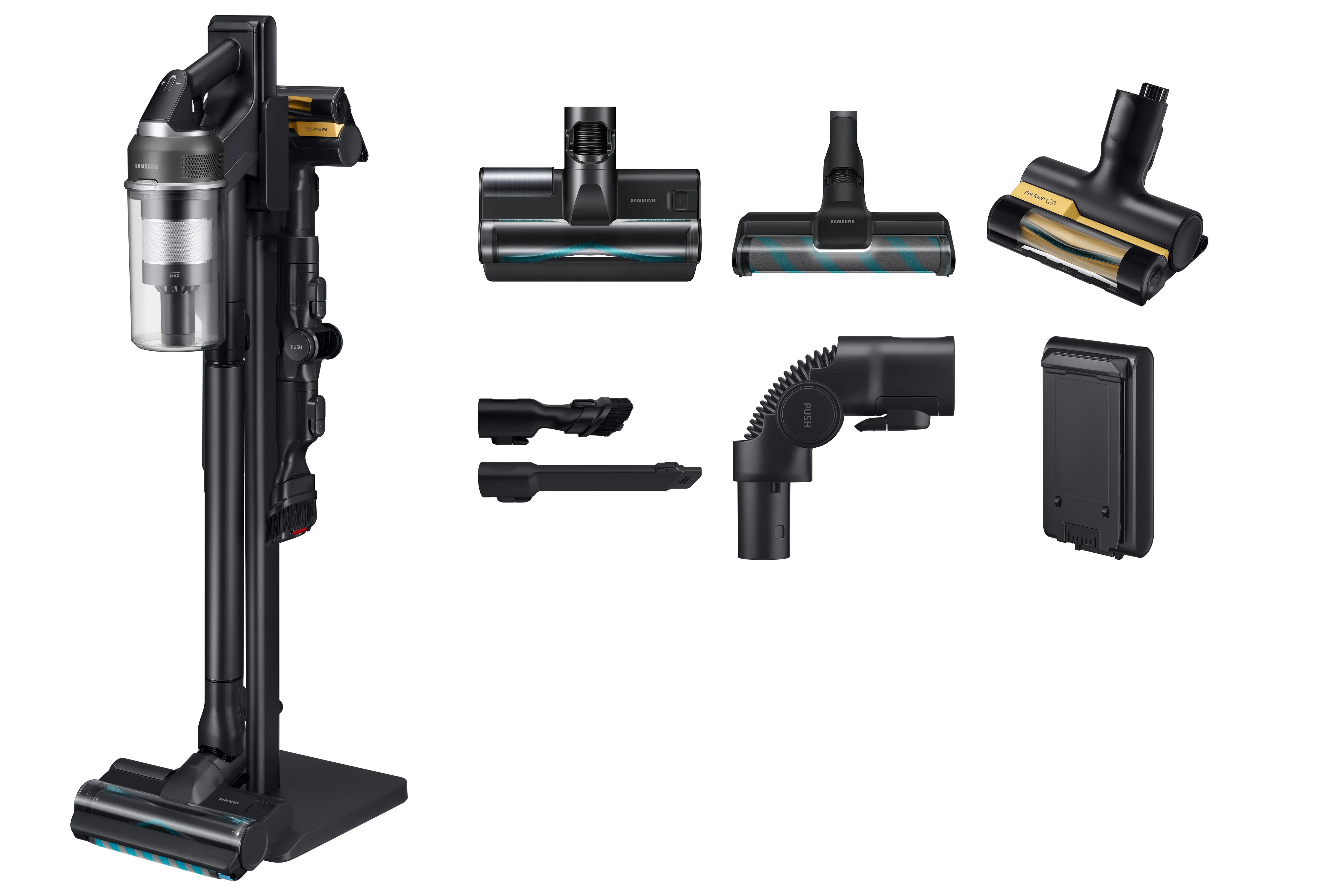 Odkurzacz pionowy Samsung Jet 95S complete VS70H28GFC/GE 60min Wymienny akumulator Mini elektroszczotka