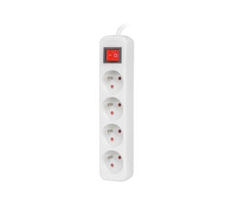 Listwa Lanberg PS1-04E-0150-W 4 gniazda 1,5m Biały