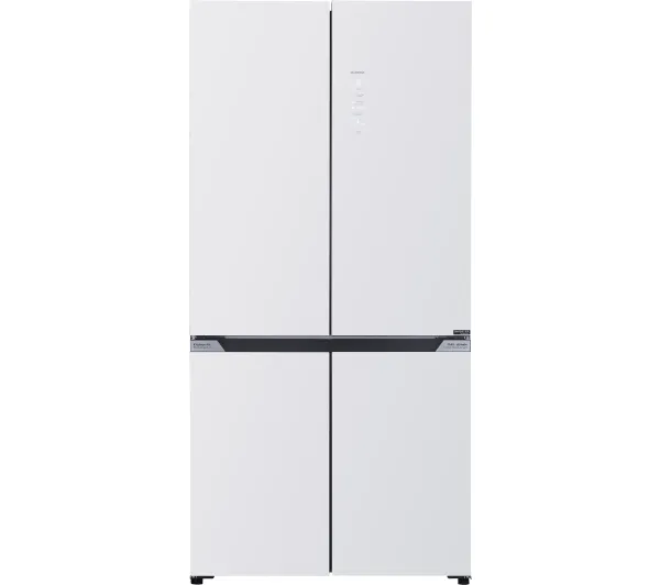 Lodówki - MPM SBS 503-SSI-19/D Pełny No Frost 190cm Komora świeżości Białe szkło